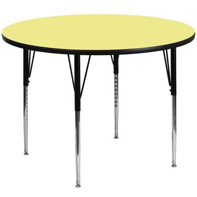 Flash Furniture XU-A48-RND-YEL-T-A-GG 48" Round Activity Table - Laminate Top, Yellow