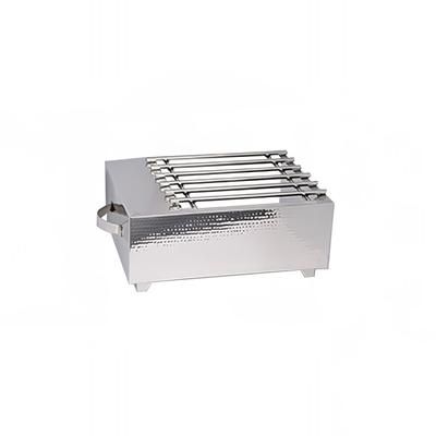 Eastern Tabletop 3264HG Butane Stove Cover Up - 11" x 14 1/2" x 4 1/2", Hammered Stainless Steel