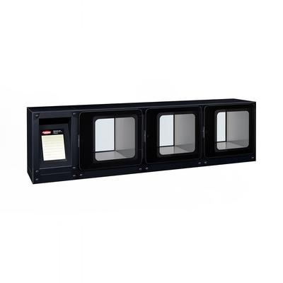 Hatco F2G-22-C 4 Compartment Countertop Heated Food Locker - 44 1/8"W x 23 1/8"D x 31 2/3"H, 120v, 12 Lockers, Black
