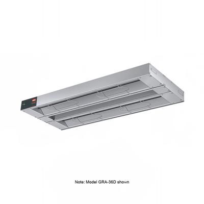 Hatco GRA-108D6 240 108" Standard Watts Infrared Strip Warmer - Double Rod, 2 Built In Toggle Control, 240v/1ph, Silver (Cord & Plug Not Included)