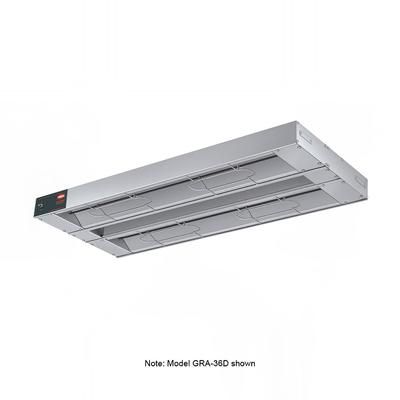 Hatco GRA-24D6 208 24" Standard Watts Infrared Strip Warmer - Double Rod, 1 Built In Toggle Control, 208v/1ph, Silver (Cord & Plug Not Included)