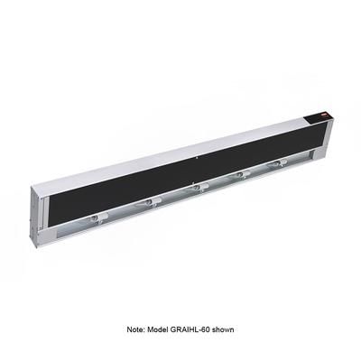 Hatco GRAIHL-24 208 24" High Watts Infrablack Strip Warmer - Single Rod, Remote Control Required, 120/208v/1ph, Silver