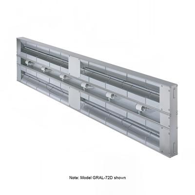 Hatco GRAL-132D3 240 132" Standard Watts Infrared Strip Warmer - Double Rod, 6 Built In Toggle Control, 120/240v/1ph, Silver