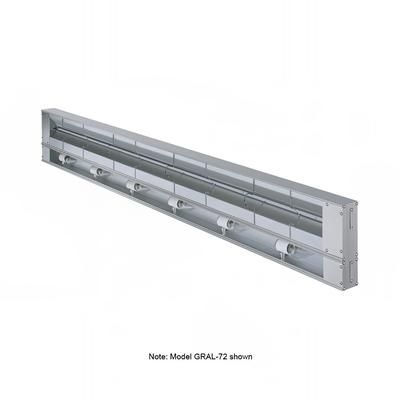 Hatco GRAL-48 208 48" Standard Watts Infrared Strip Warmer - Single Rod, 2 Built In Toggle Control, 120/208v/1ph, Silver