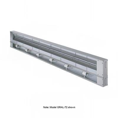 Hatco GRAL-66 120 66" Standard Watts Infrared Strip Warmer - Single Rod, 2 Built In Toggle Control, 120v, Silver
