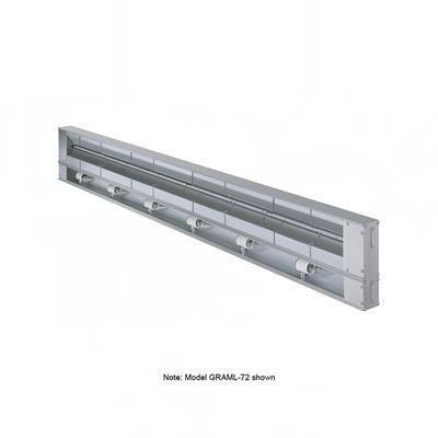 Hatco GRAML-144 240 144" Maximum Watts Infrared Strip Warmer - Single Rod, 1 Remote Toggle Control, 120/240v/1ph, Silver