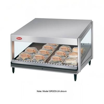 Hatco GRSDS-60 60" Self Service Countertop Heated Display Shelf - 1 Shelf, 120v, Single Shelf, Silver