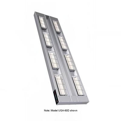 Hatco UGA-18D3 208 18" Standard Watt Ceramic Strip Warmer - Double Tile, Remote Toggle Control, 208v/1ph, Silver