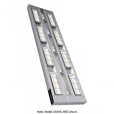Hatco UGAHL-60D6 240 60" High Watt Ceramic Strip Warmer - Double Tile, Remote Toggle Control, 120/240v/1ph, Silver