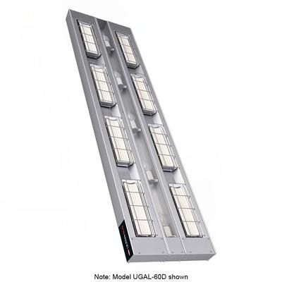 Hatco UGAL-42D6 208 42" Standard Watt Ceramic Strip Warmer - Double Tile, Remote Toggle Control, 120/208v/1ph, Silver