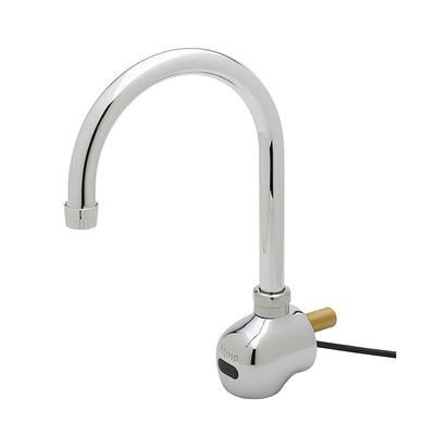 T&S 5EF-1D-WG Wall Mount Sensor Faucet - Single Hole, 6 3/8" Spread Spout, 100-240v/1ph, Chrome