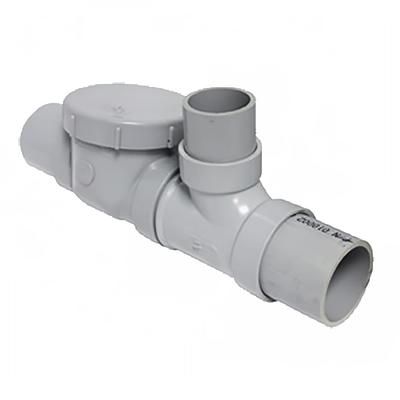 Canplas 3933150AS Spigot Format Flow Control w/ Fittings, Cleanout & Air Intake, 50 GPM, 3", Gray
