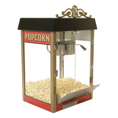 Winco 11040 Street Vendor Countertop Electric Popcorn Machine w/ 4 oz Kettle - Antique DÃ©cor, 120v, Stainless Steel