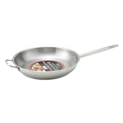 Winco SSFP-12 12" Stainless Steel Frying Pan w/ Solid Metal Handle