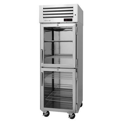 Turbo Air PRO-26-2H-GS-PT (-L) Full Height Pass Thru Mobile Heated Cabinet w/ 3 Shelves, 208v/1ph, 2 Solid Half Doors, 2 Glass Half Doors, 208 V, Stainless Steel