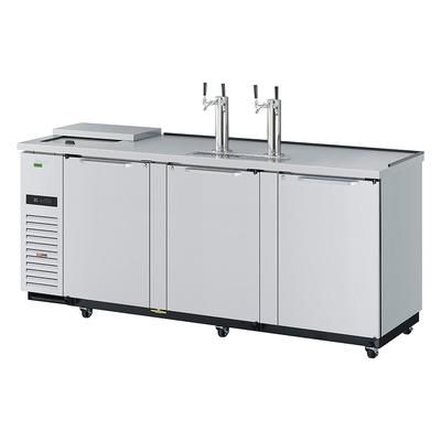 Turbo Air TCB-4SDD-N 90 3/8" Kegerator Commercial Beer Dispenser w/ (4) 1/2 Barrel Capacity - 4 Columns, Stainless, 115v, Silver