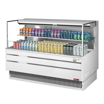 Turbo Air TOM-60L-UF-W-2S-N 58 3/4" Horizontal Open Air Cooler w/ 2 Levels, 115v, 115 V, White