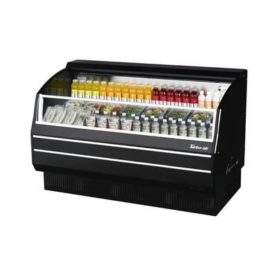 Turbo Air TOM-60SB-SP-N 63 3/8" Horizontal Open Air Cooler w/ 3 Levels, 115v, Solid Side Panel, Black