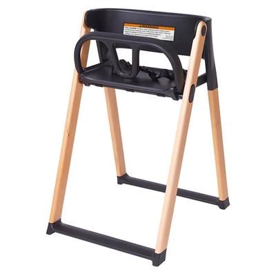 Koala Kare KB615-02 27 1/2" Folding High Chair w/ Waist Strap - Wood/Plastic, Black, Foldable