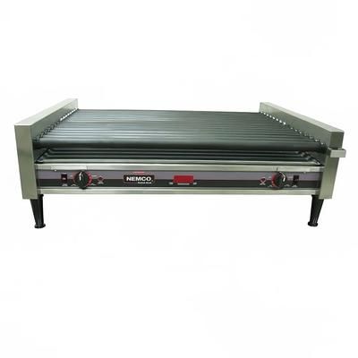 Nemco 8075SXW-RC 75 Hot Dog Roller Grill w/ Manual Controls - Flat Top, 120v, Stainless Steel