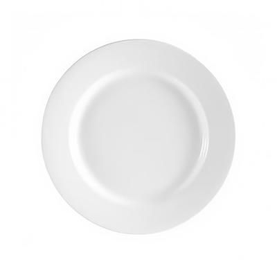 CAC RCN-7 7 1/2" Round RCN Clinton Dinner Plate - Porcelain, Super White