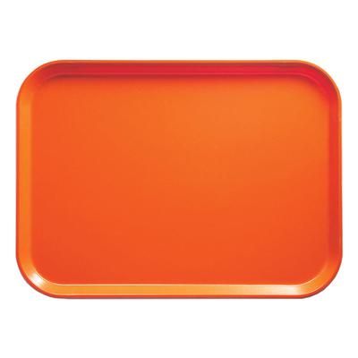 Cambro 1318220 Fiberglass Camtray Cafeteria Tray - 17 3/4"L x 12 3/5" W, Citrus Orange