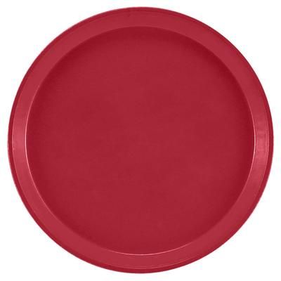 Cambro 1400221 14" Round Serving Camtray - Fiberglass, Ever Red
