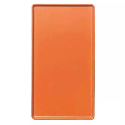 Cambro 1418D220 Rectangular Dietary Tray - For Patient Feeding, 14" x 18", Citrus Orange, Low Slope Edge