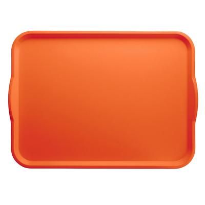 Cambro 1520H220 Rectangular Camtray w/ Handles - 15" x 20", Fiberglass, Citrus Orange