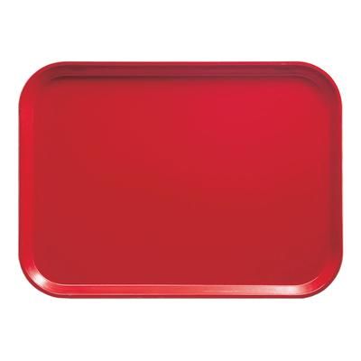 Cambro 1826510 Fiberglass Camtray Cafeteria Tray - 25 3/4"L x 17 4/5"W, Signal Red