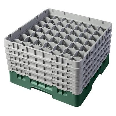 Cambro 49S958119 Camrack Glass Rack w/ 49 Compartments - 49 Gray Extenders, Sherwood Green, Full Size