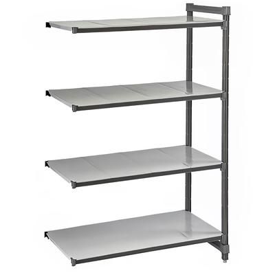 Cambro CBA215472S4580 Camshelving Basics Solid Add-On Shelf Kit - 4 Shelves, 54"L x 21"W x 72"H