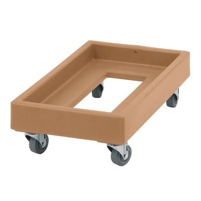 Cambro CD1327157 Camdolly for Milk Crates w/ 300 lb Capacity, Coffee Beige, 3" Swivel Casters