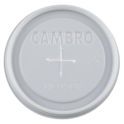 Cambro CL950P190 Colorware Tumbler Disposable Lids - (950P/950P2), Straw Slot, Translucent