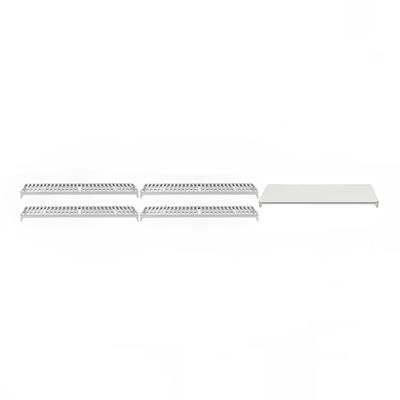 Cambro CPSK1860VS5480 Camshelving Premium Polymer Louvered/Solid Shelf Plate Kit - 18" x 60", Speckled Gray, 4 Vented Shelves and 1 Solid Shelf