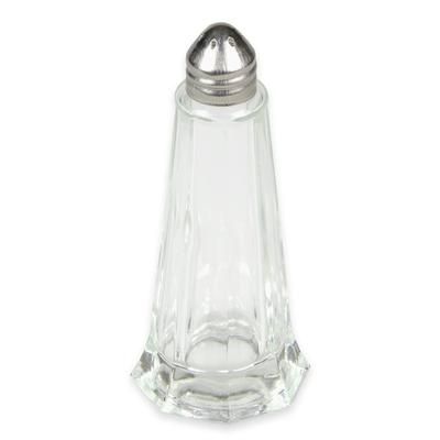 Browne 575182 1 oz Salt/Pepper Shaker - Glass, 4 1/2"H, Clear, 1 Dozen