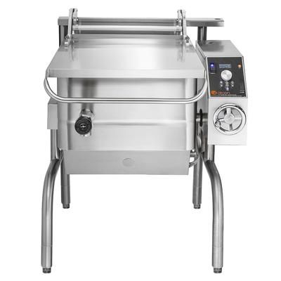 Groen BPM-15GSP LP 15 gal. Tilt Skillet - Open Leg Base, Polished Pan, Measurement Marks, Liquid Propane, Stainless Steel, Gas Type: LP