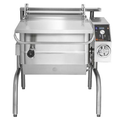 Groen BPM-30GC LP 30 gal. Tilt Skillet - Open Leg Base, Polished Pan, Measurement Marks, Liquid Propane, Stainless Steel, Gas Type: LP