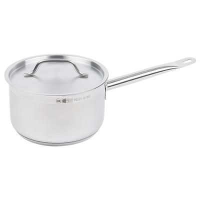 Vollrath 3802 2 3/4 qt Optio Stainless Steel Saucepan w/ Hollow Metal Handle - Induction Ready, With Cover