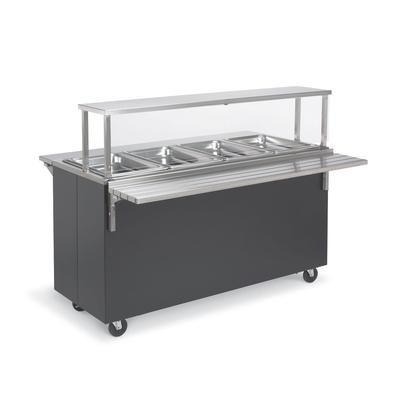 Vollrath 39712 60" Hot Food Table w/ 4 Wells & Enclosed Base, 120v, Black