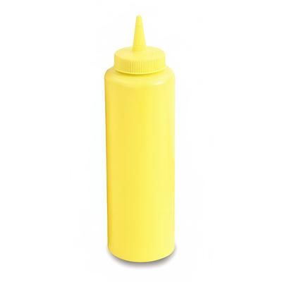 Vollrath 52065 12 oz Squeeze Bottle - Slim, Yellow Plastic