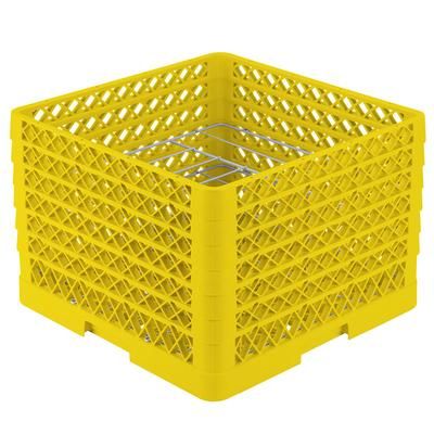Vollrath PM0912-6 08 Dishwasher Rack - 9 Plate Capacity, 6 Extenders, Yellow