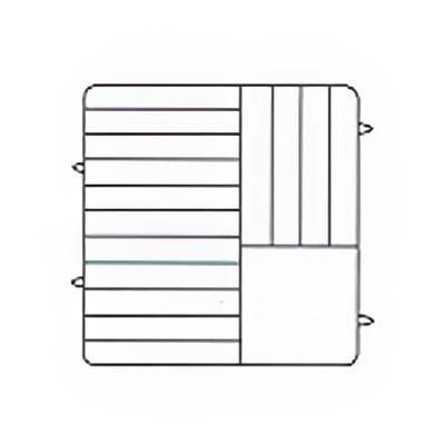 Vollrath PM1510-5 08 Dishwasher Rack - 15 Plate Capacity, 5 Extenders, Yellow