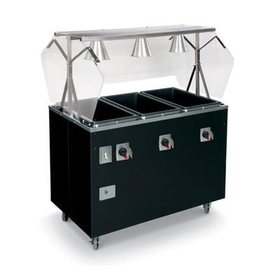 Vollrath T38770 60" Hot Food Table w/ 4 Wells & Enclosed Base, 120v, Brown