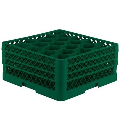 Vollrath TR11GGG 19 Rack Max Glass Rack w/ 20 Compartments - 20 Extenders, Green