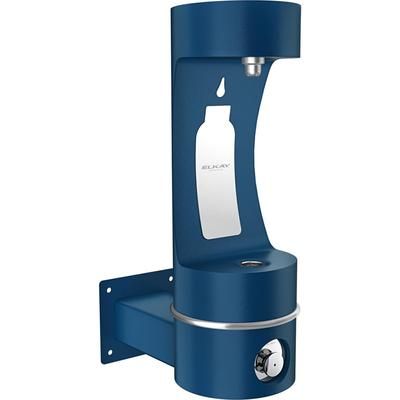 Elkay LK4405BFBLU Outdoor Wall Mount Bottle Filling Station - 10"W x 19 1/8"D x 32"H, Blue
