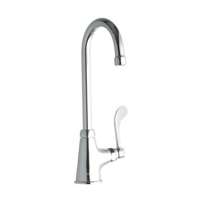 Elkay LK535GN05T4 Deck Mount Pantry Faucet w/ 5" Gooseneck Swing Spout & 4" Wrist Blade Handles, Chrome
