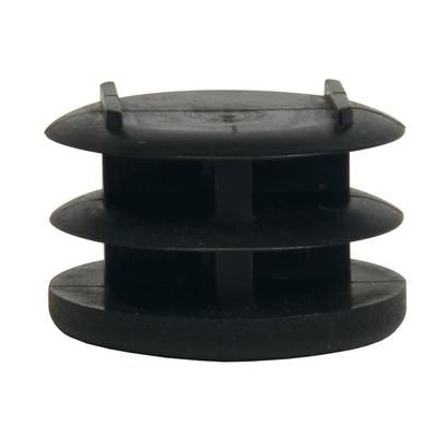 CSL P136-4-24 1" Flat Replacement End Plug for Tray Stand, Black