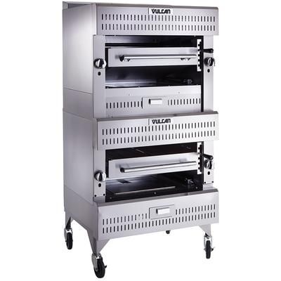 Vulcan VIR2NG Deck Broiler - Double Deck Burners, 225 1/2" x 24 1/2" Cooking Grids, Stainless Steel, Natural Gas, 2 Decks, Gas Type: NG