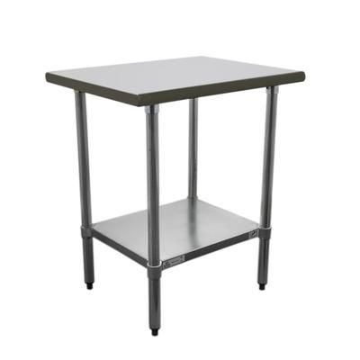 Duke 314-2430-2R 30" 14 ga Work Table w/ Undershelf & 300 Series Stainless Steel Top, 1 1/8" Backsplash